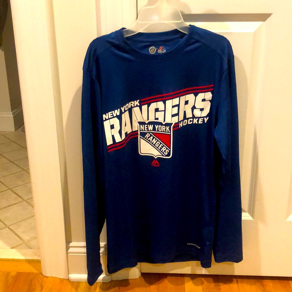 NY Rangers S Majestic Long-Sleeve Dri-Fit Tee